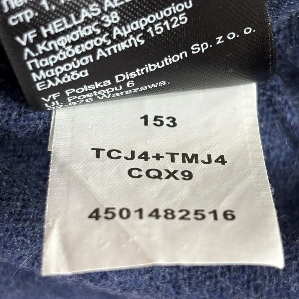 The North Face‎ Sweater Mens 2XL Navy Quarter Zip Mock Neck Wool Blend Pullover